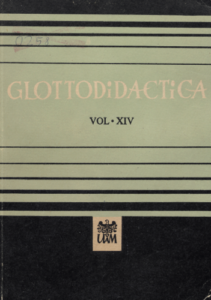 A110 029 – Glottodidactica Vol XIV