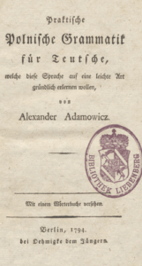 A110 061 – Polnische Grammatik für Teutsche