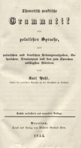A110 072 – Theoretisch-Praktische Grammatik der polnischen Sprache