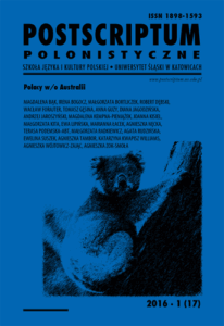 A240 007 – Postscriptum Polonistyczne – Polacy w/o Australii Numer 2015 * 1 (17)